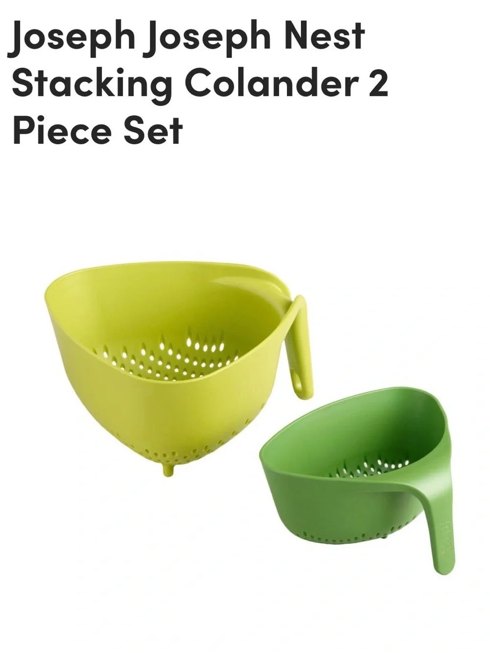 Joseph Joseph Nesting 2-Piece Colander Set - Lime Green